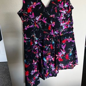 Wireless asymmetrical Swim Dress